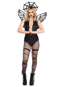 Leg Avenue Dark Angel 2 Piece Kit -Cheap Halloween Store 2 piece dark angel kit3