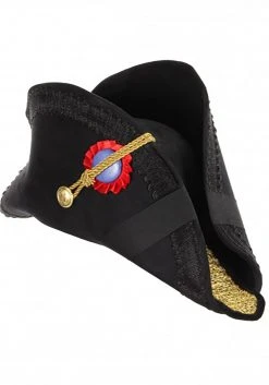 Elope Admiral Black Bicorn Hat -Cheap Halloween Store admiral bicorn hat alt 1