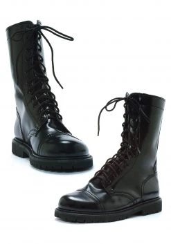 Ellie Adult Black Combat Boots