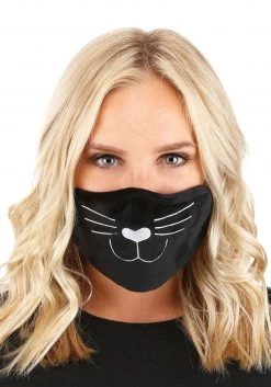Elope Adult Cat Face Mask Black