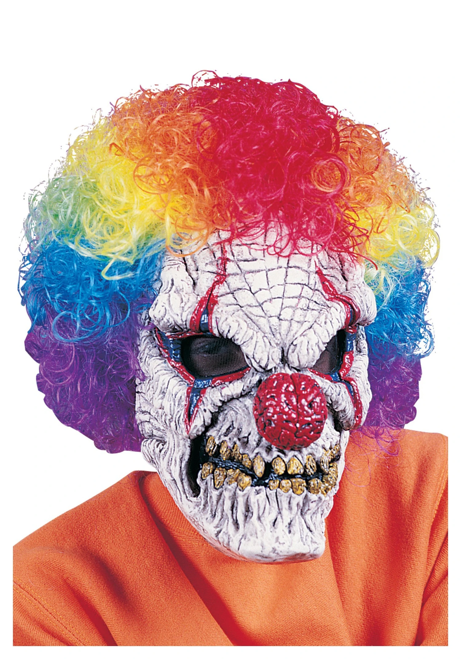 Fun World Adult Clown Mask With Wig 1 Fun World Adult Clown Mask With Wig