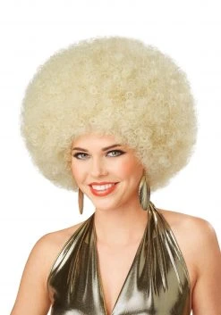 Seasons (HK) Ltd. Deluxe Blonde Afro Wig For Adults