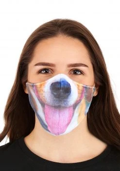 Elope Adult's Dog With Tongue Sublimated Face Mask