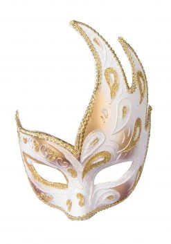 Forum Novelties, Inc Adult Gold Half Mask W/Ribbon
