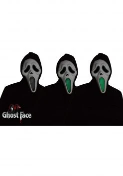 Fun World Light Up Fade Mouth Ghost Face Costume For Adults -Cheap Halloween Store adult light up fade mouth ghost face alt 2