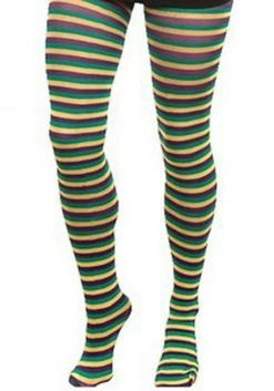 Jacobson Hats Mardi Gras Striped Tights For Adults