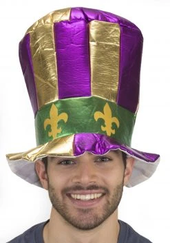 Jacobson Hats Mardi Gras Top Hat For Adults