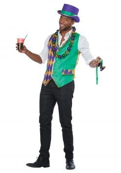 California Costume Collection Mardi Gras Adult Vest Kit
