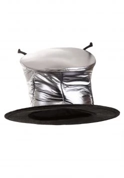 Elope Silver Ovo Top Hat For Adults -Cheap Halloween Store adult ovo top hat alt 4