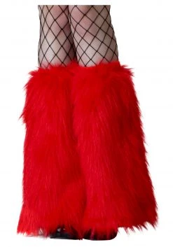 Fun Costumes Adult Red Furry Boot Covers