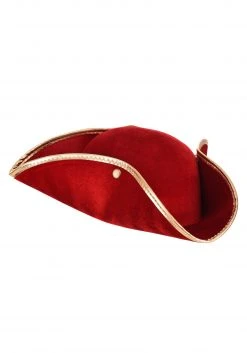 Elope Rum Pirate Red Costume Hat For Adults -Cheap Halloween Store adult rum pirate red hat alt 2