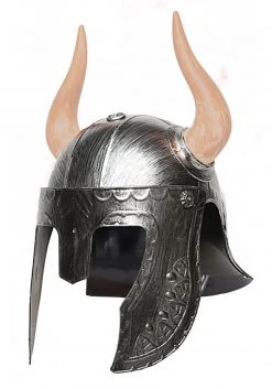 Underwraps Silver Horned Adult Helmet