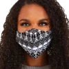 Guangzhou Fashion Travelling Goods Co. Ltd Skeletons Pattern Sublimated Face Mask For Adults