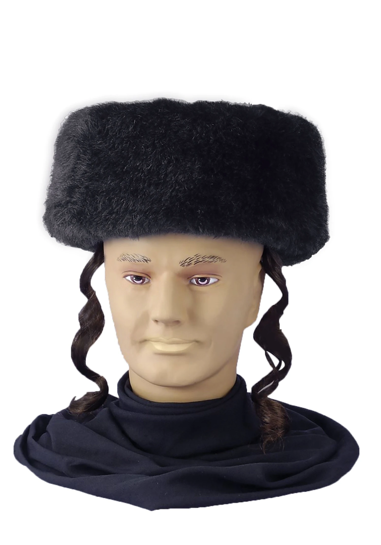 Forum Novelties, Inc Jewish Rabbi Hat With Payis 1 Forum Novelties, Inc Jewish Rabbi Hat With Payis