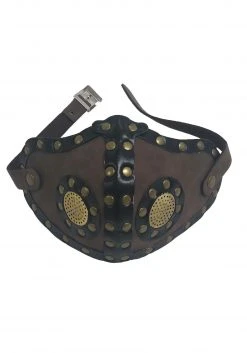 Jacobson Hats Adult Vented Studded Faux Leather Steampunk Mask