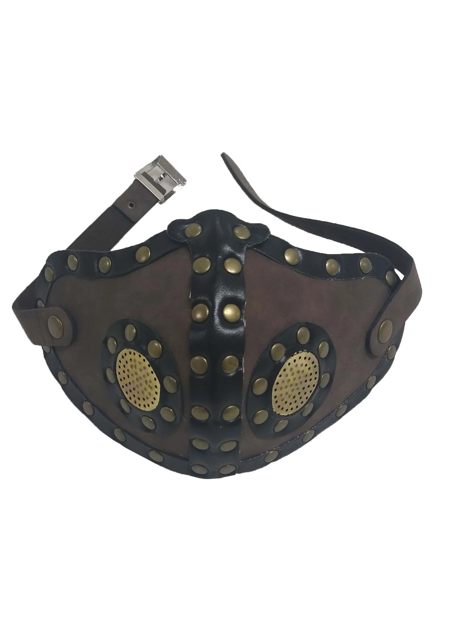 Jacobson Hats Adult Vented Studded Faux Leather Steampunk Mask 1 Jacobson Hats Adult Vented Studded Faux Leather Steampunk Mask