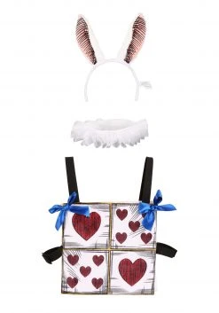 Elope White Rabbit Costume Kit For Adults -Cheap Halloween Store adults white rabbit costume kit alt 6