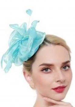 H.M. Smallwares Aqua Trim Fascinator