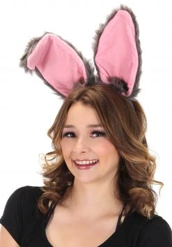 Elope Bendy Bunny Ears Headband Grey