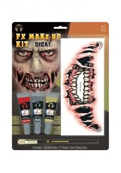 Tinsley Transfers Big Mouth Face Decay Temporary Tattoo