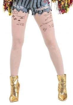 Charades Birds Of Prey Harley Quinn Tights
