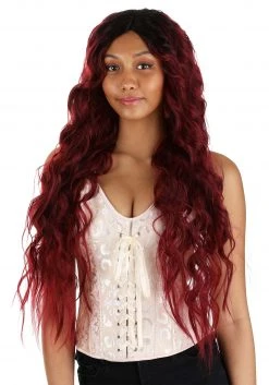 Partytime Wig Women's Black And Red Long Wavy Wig