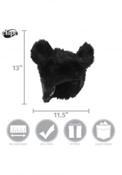 Elope Plush Hat Black Bear -Cheap Halloween Store black bear plush hat alt 5
