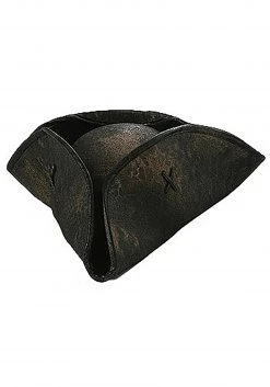 Elope Black Caribbean Pirate Costume Hat Accessory