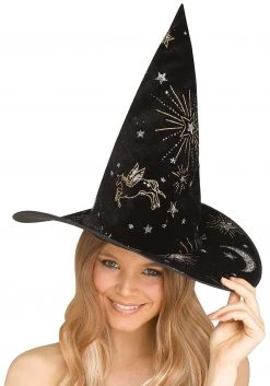 Fun World Black Constellation Witch Hat Costume Accessory