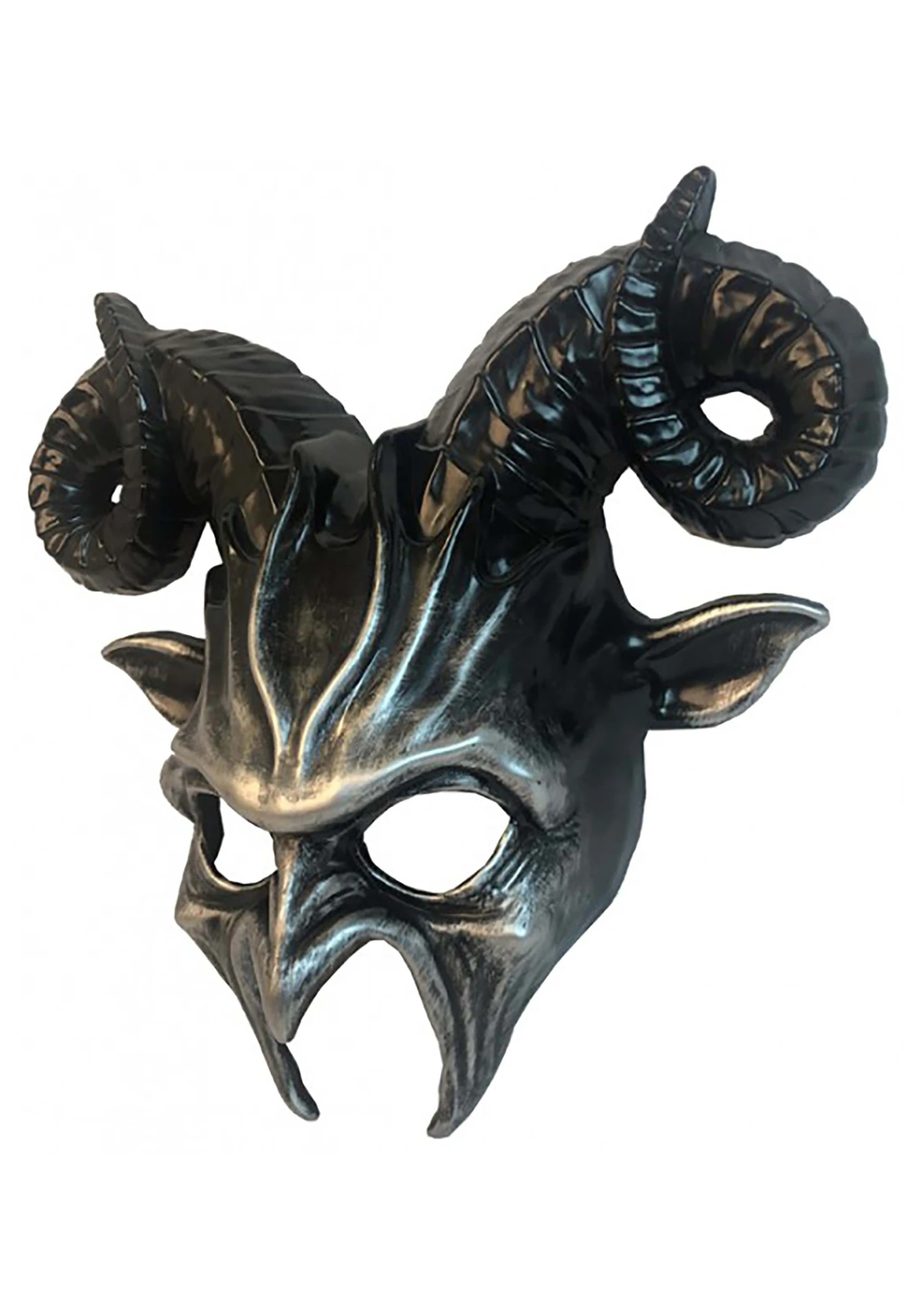 KBW Black Demon Mask Costume Accessory 2 KBW Black Demon Mask Costume Accessory - Image 2