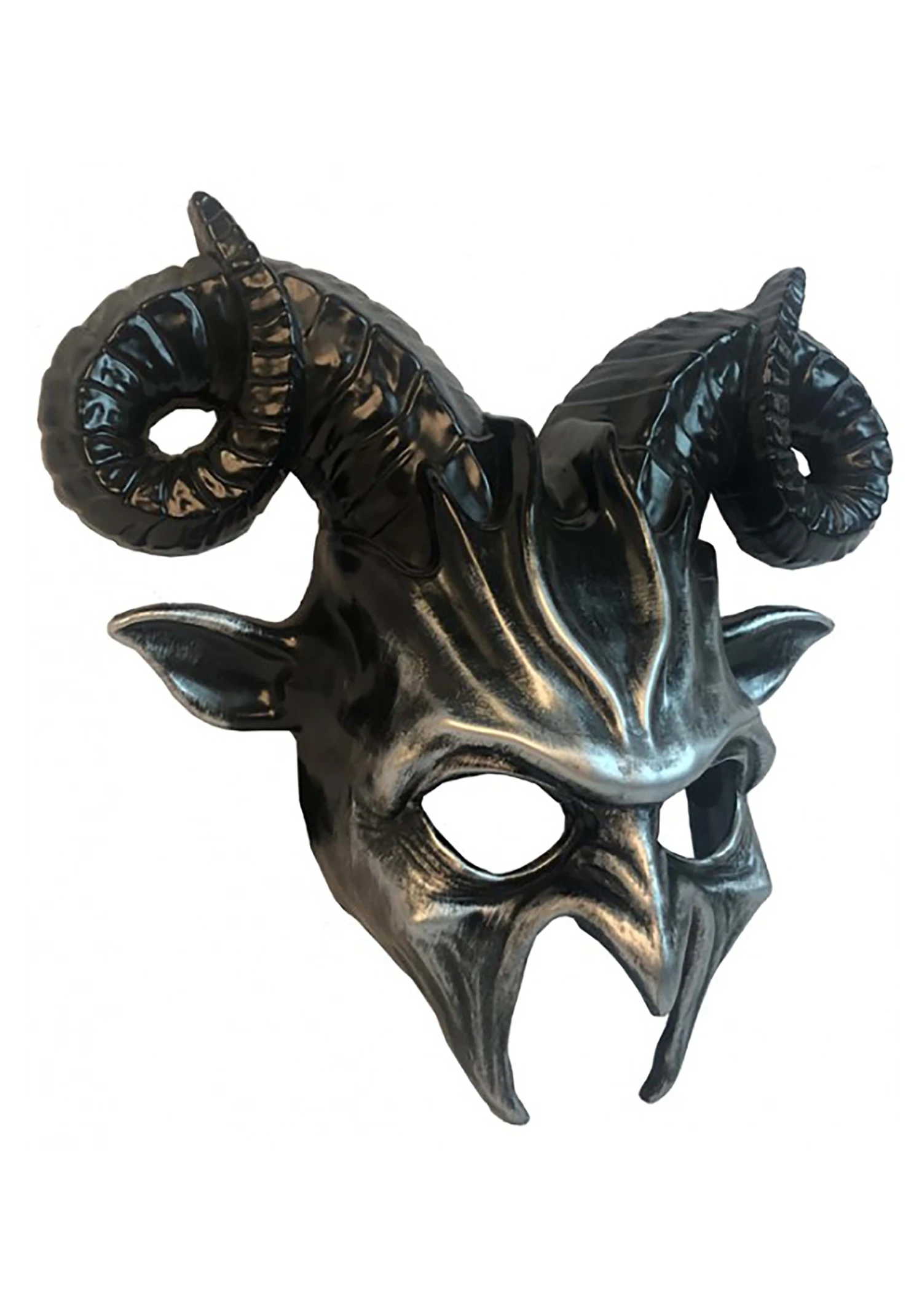 KBW Black Demon Mask Costume Accessory 3 KBW Black Demon Mask Costume Accessory - Image 3