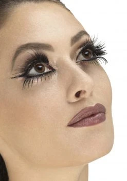 Smiffys Black Dramatic Wing Eyelashes With Glue