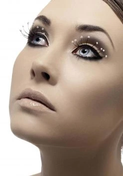 Smiffys Black Eyelashes With Droplets With Glue