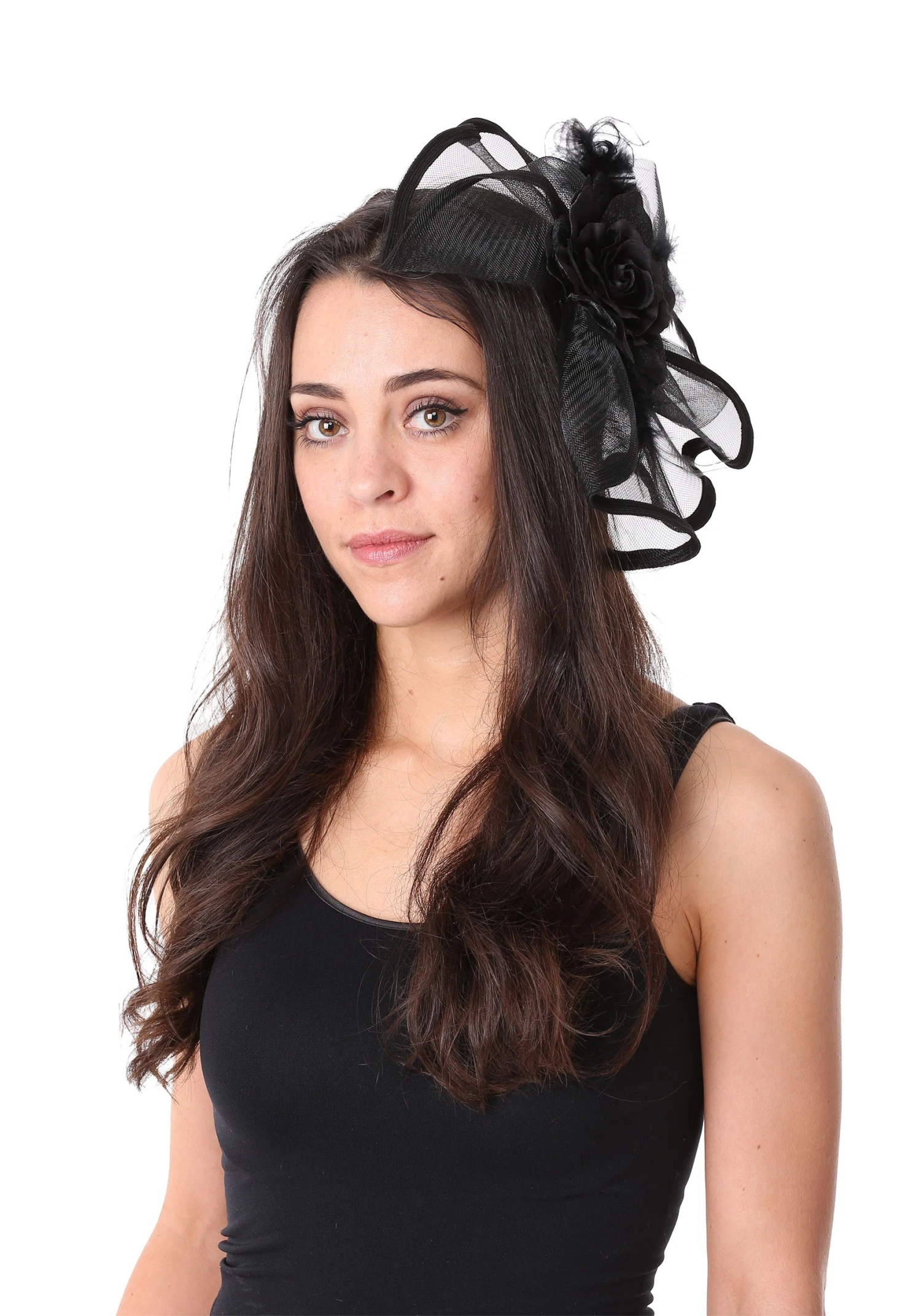 Jacobson Hats Adult Black Fascinator Headband 1 Jacobson Hats Adult Black Fascinator Headband