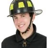 Charades Black Fireman Helmet