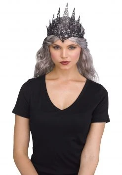 Fun World Black Flexible Glitter Crown For Women