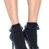 Leg Avenue Black Lace Ruffle Ankle Socks