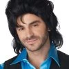 California Costume Collection Black Mullet Costume Wig