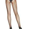 Leg Avenue Black Plus Size Fishnet Women's Tights With Backseam