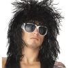 California Costume Collection Black Rocker Dude Wig