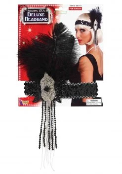 Forum Novelties, Inc Black/Silver Deluxe Beaded Flapper Headband