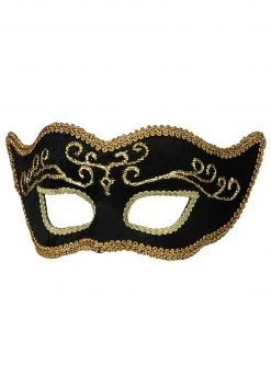 Forum Novelties, Inc Black Velvet Mardi Gras Mask