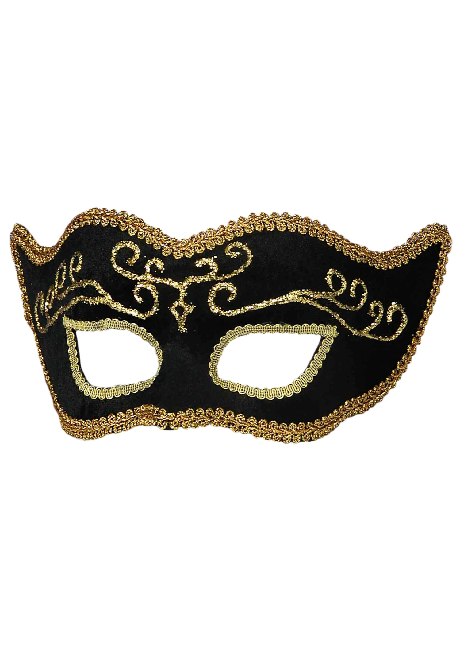 Forum Novelties, Inc Black Velvet Mardi Gras Mask 1 Forum Novelties, Inc Black Velvet Mardi Gras Mask