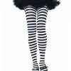 Leg Avenue Black & White Striped Tights