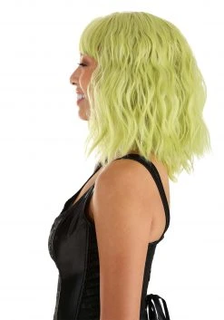 Partytime Wig Blonde And Green Wavy Wig Accessory -Cheap Halloween Store blonde and green wavy wig alt 3