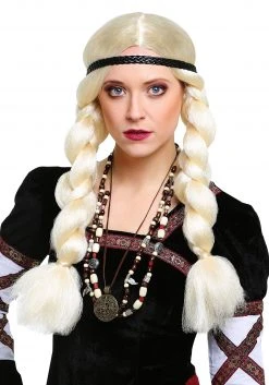 Partytime Costume & Lingerie (Yiwu) Factory Blonde Viking Wig