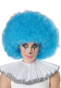 California Costume Collection Blue Jumbo Afro Clown Wig