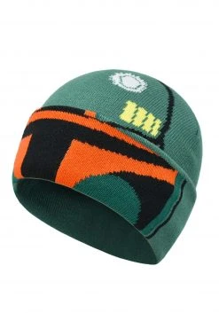 Concept One Accessories Star Wars Boba Fett Big Face Roll Down Intarsia Beanie -Cheap Halloween Store boba fett big face roll down intarsia beanie alt 2