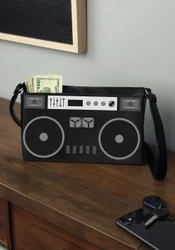 Fushengyuan Industry CO., Black Boombox Costume Purse -Cheap Halloween Store boombox purse alt 3