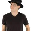 Elope Black Velour Bowler Hat